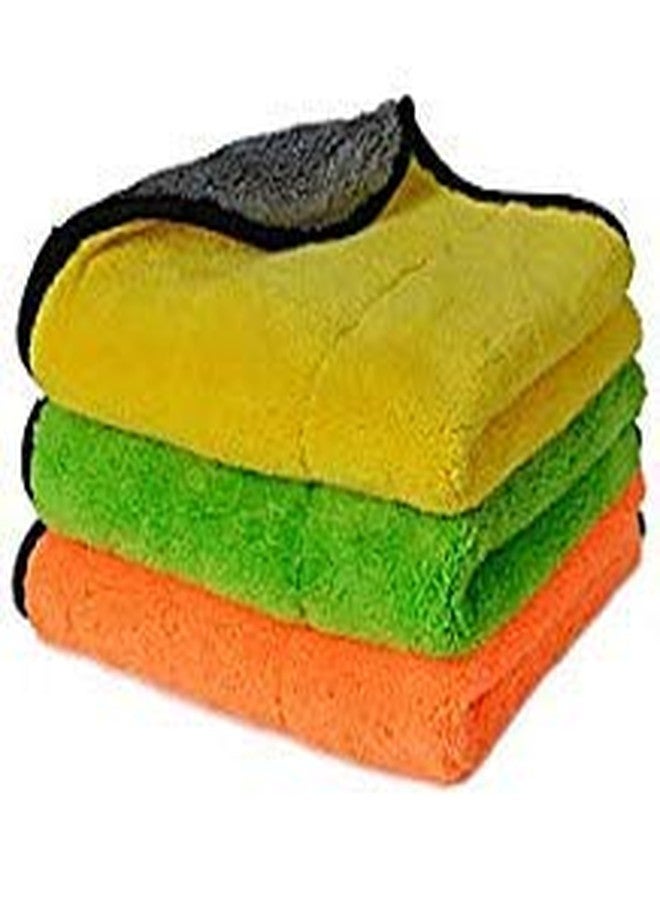 NEERAK All Purpose Microfiber Cloth for Cleaning, Dusting, Detailing & Polishing (All Vehicles, Office, Kitchen, Home) | 800 GSM | 50X80 CM.(Pack of 3) - Image 1
